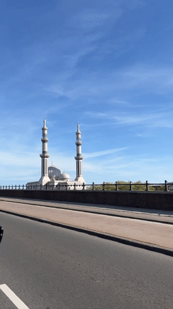 Mevlana Mosque documented in Rotterdam under clear skies