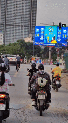 Motorbike traffic captured on video in Hà Nội street