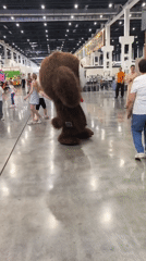 Cheburashka mascot entertains children in Sterlitamak indoor venue