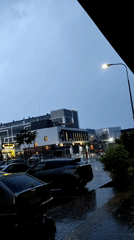 Heavy rainfall documented across Krasnodar, Russia during evening hours