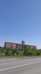 Grain elevator complex documented in rural Dubovskoye, Russia