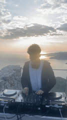 DJ performs at scenic oceanfront location in Montenegro