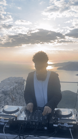 DJ performs at scenic oceanfront location in Montenegro