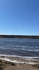Clear skies over Daugava River in Riga captured