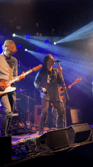 Live band performs on stage in Maglic, Serbia
