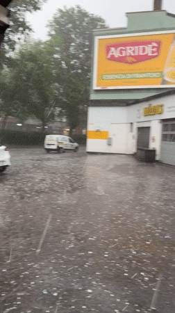 Hailstorm blankets Milan streets with ice in May weather event