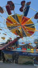 Children's carnival with rides, inflatables draws families in Bulgaria