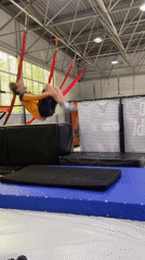 Young man practices gymnastics at Krasnoyarsk fitness facility
