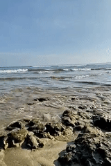 Ocean waves recorded at rocky Kuta Selatan shoreline