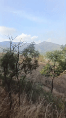 Panoramic mountain views captured overlooking Valencia, Venezuela