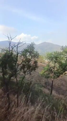 Panoramic mountain views captured overlooking Valencia, Venezuela