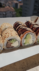 Casual moments: sushi meal, Lego robotics, selfie, car interior
