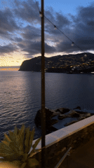 Evening sunset captured over Funchal bay, Portugal