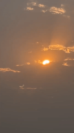 Dubai sunset cloudscape with a side of breakfast