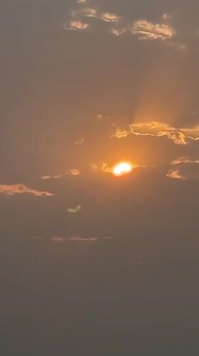 Dubai sunset cloudscape with a side of breakfast