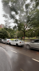 Rainy weather observed on Buenos Aires street