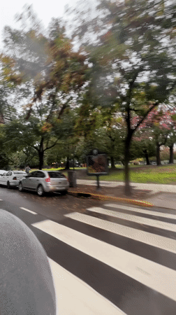 Rainy weather observed on Buenos Aires street