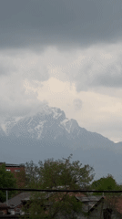 Overcast mountain view captured in Vladikavkaz, Russia