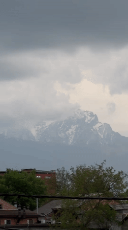 Overcast mountain view captured in Vladikavkaz, Russia