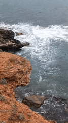 Woman documents seaside visit to Sevastopol cliffs