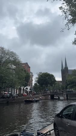 Amsterdam afternoon: canals, street life, and a Gothic cathedral