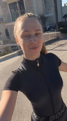 Woman in athletic wear spotted outdoors in Montenegro
