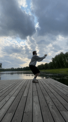 Backflips and dock jumps at a calm Krasnoyarsk lakeside