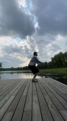 Backflips and dock jumps at a calm Krasnoyarsk lakeside