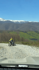 ATV rider spotted on forest road in Bulgaria