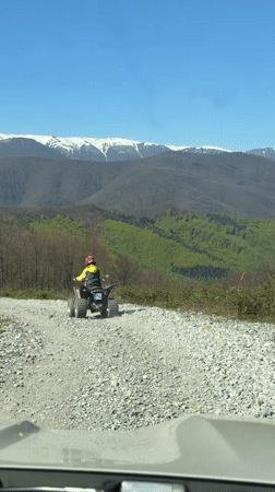 ATV rider spotted on forest road in Bulgaria