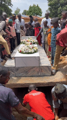 Funeral service draws mourners in Dutsen Kato, Nigeria