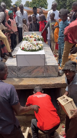 Funeral service draws mourners in Dutsen Kato, Nigeria