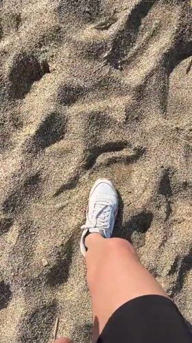 Morning beach life documented in Alanya, Turkey resort area