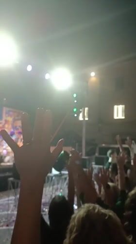 90s dance concert with pyrotechnics in Viadana, Italy