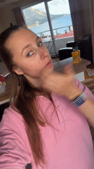 Woman in pink polo observed in Boreti kitchen