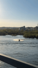 River Recreation Activity Observed in Krasnoyarsk During Sunny Afternoon