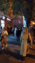 Light projection show draws crowds to Kemerovo cultural building