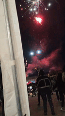 Community celebrates with fireworks, dancing amid rainbow sightings