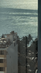 Elevated sea view captured in Nha Trang shows shimmering waters