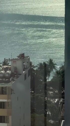 Elevated sea view captured in Nha Trang shows shimmering waters