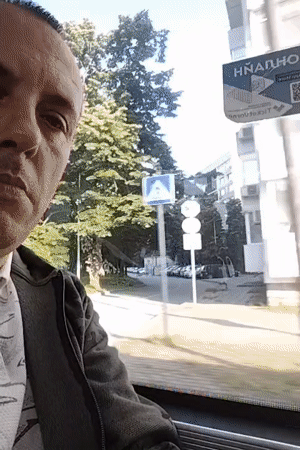 Early morning bus passengers documented in Varna, Bulgaria
