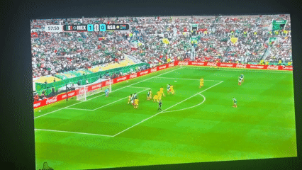 Mexico leads RSA 1-0 as referee shows red card