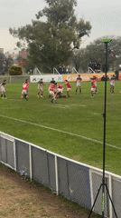 Rugby match with scrums in Buenos Aires