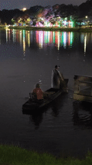 Two people spotted boating on lake near Da Lat