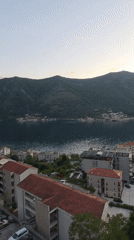 Sunset documented over Bay of Kotor, Montenegro