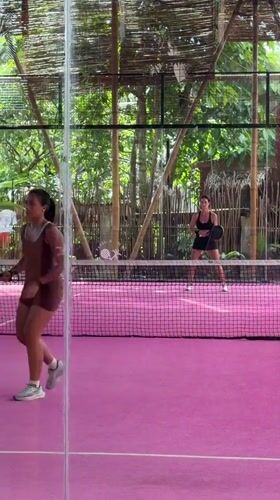 Paddle tennis match and relaxing cat observed in General Luna