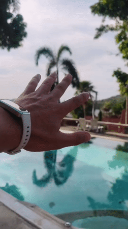 Swimming pool complex captured from multiple angles in Thailand