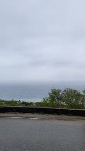 Cloudy afternoon documented along Ukraine's Black Sea coast near Alushta