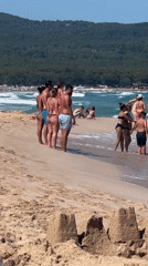 Lazy summer afternoon on the beach in Primorsko, Bulgaria