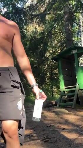Trail running through Smolyan mountain forests with valley overlooks